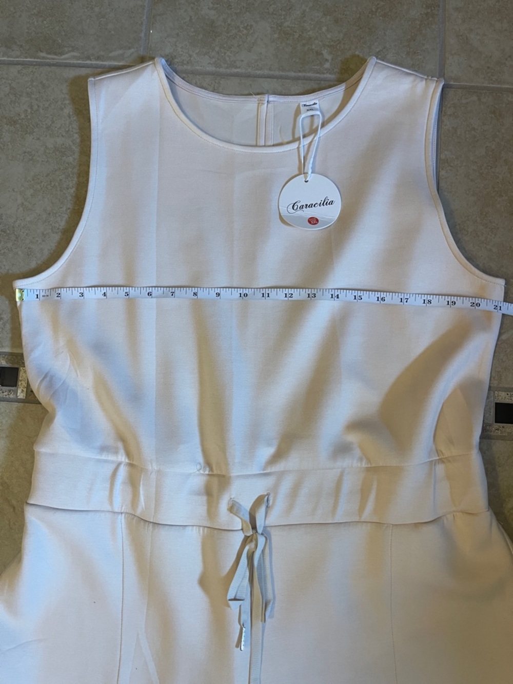 Caracilia Sleeveless Wide-Leg Jumpsuit in Light Beige XXL NWT - Picture 10 of 13